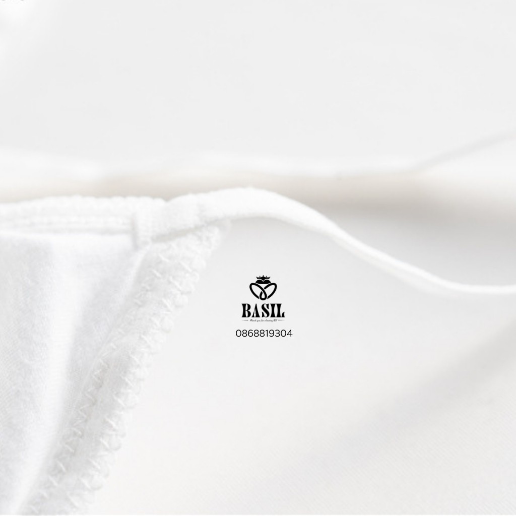 Áo lót ren Basil SS03 nữ cup tam giác dây chéo không gọng mút mỏng chất mềm