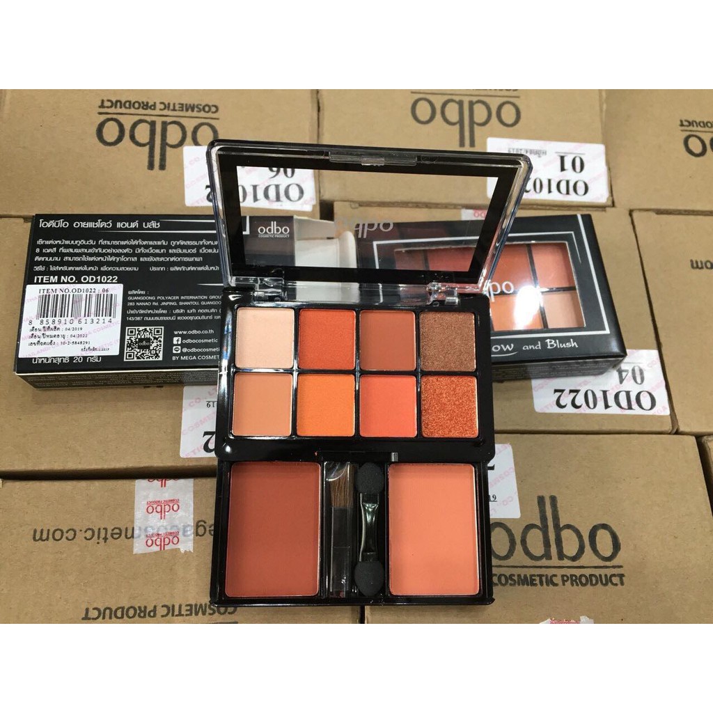 Bộ phấn mắt ô nhũ kèm 2 ô phấn má hồng Thái Lan Eyeshadow and Blush | BigBuy360 - bigbuy360.vn