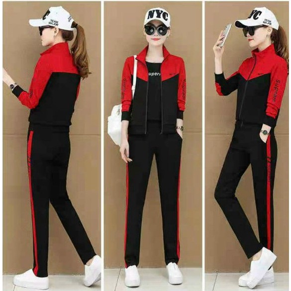 Bộ Thể Thao Nữ Thu Đông Su.per.man Nặng Động Cá Tính 4 Màu SIêu Hot