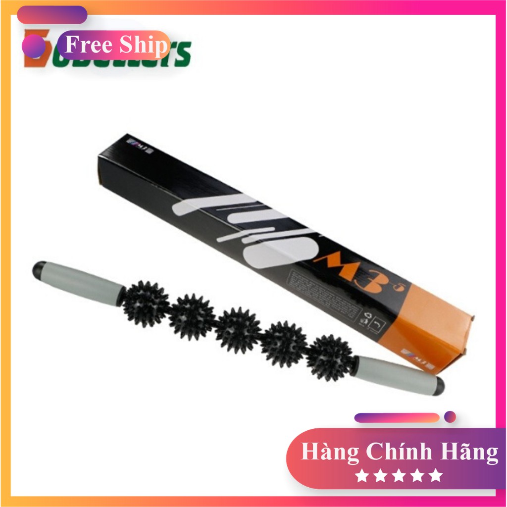 [CÓ VIDEO - ẢNH THẬT] Thanh Lăn Massage Cơ Bắp 5 Bóng Roller Stick Tập Gym Yoga 1906-5