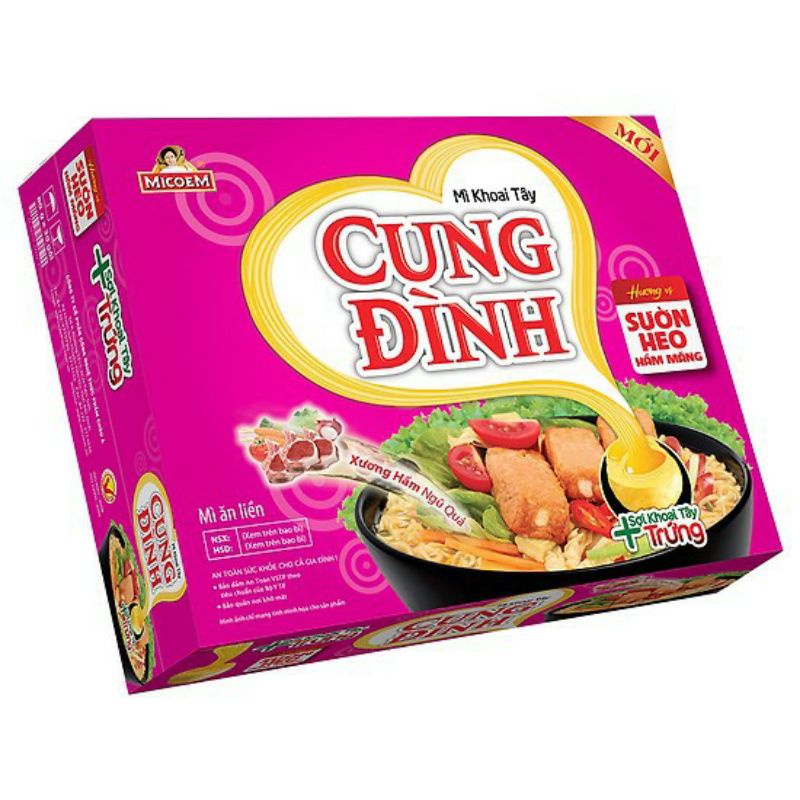 thùng 30 gói mì cung đình 80g