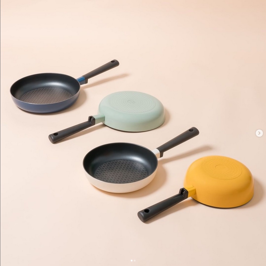 Chảo Decor Chính Hãng Lock&amp;Lock Chống Dính TITANIUM Đáy Từ 22cm - 24cm - 26cm - 28cm