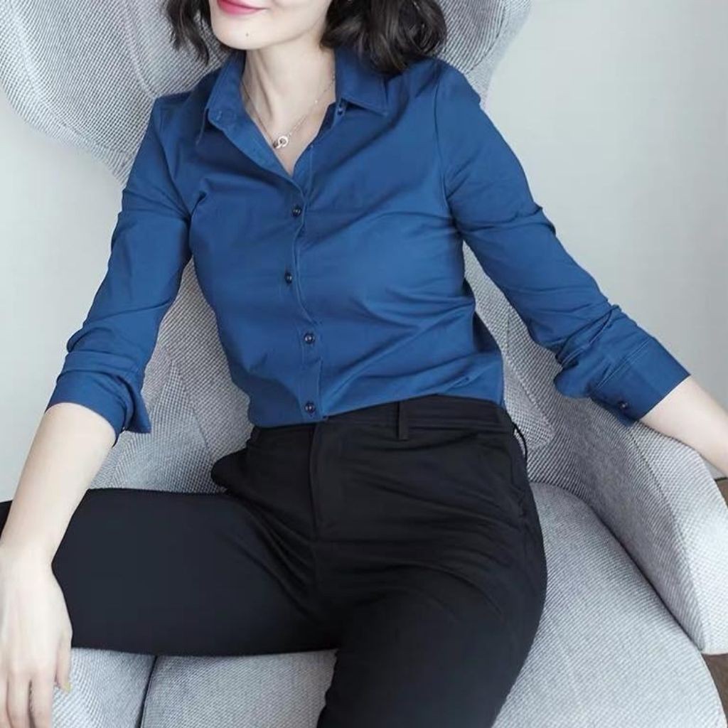 Áo Sơ Mi Nữ Dài Tay SIRI-SM01 Sơ Mi Trắng Công Sở Dáng Chiết Eo Cực Đẹp, Chất Vải Kate Mềm Đẹp Form Chuẩn