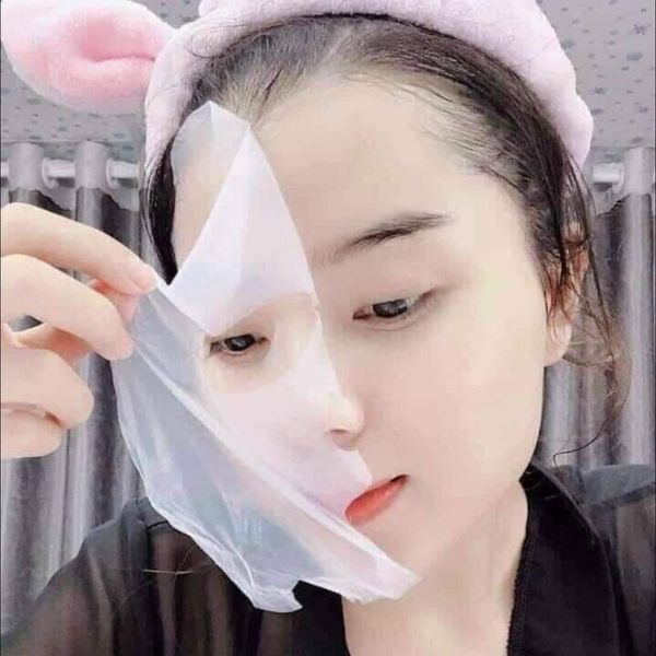Mặt nạ yến collagen rosebeauty hộp 10 miếng nội địa trung giúp da căng bóng đàn hồi chống lão hóa