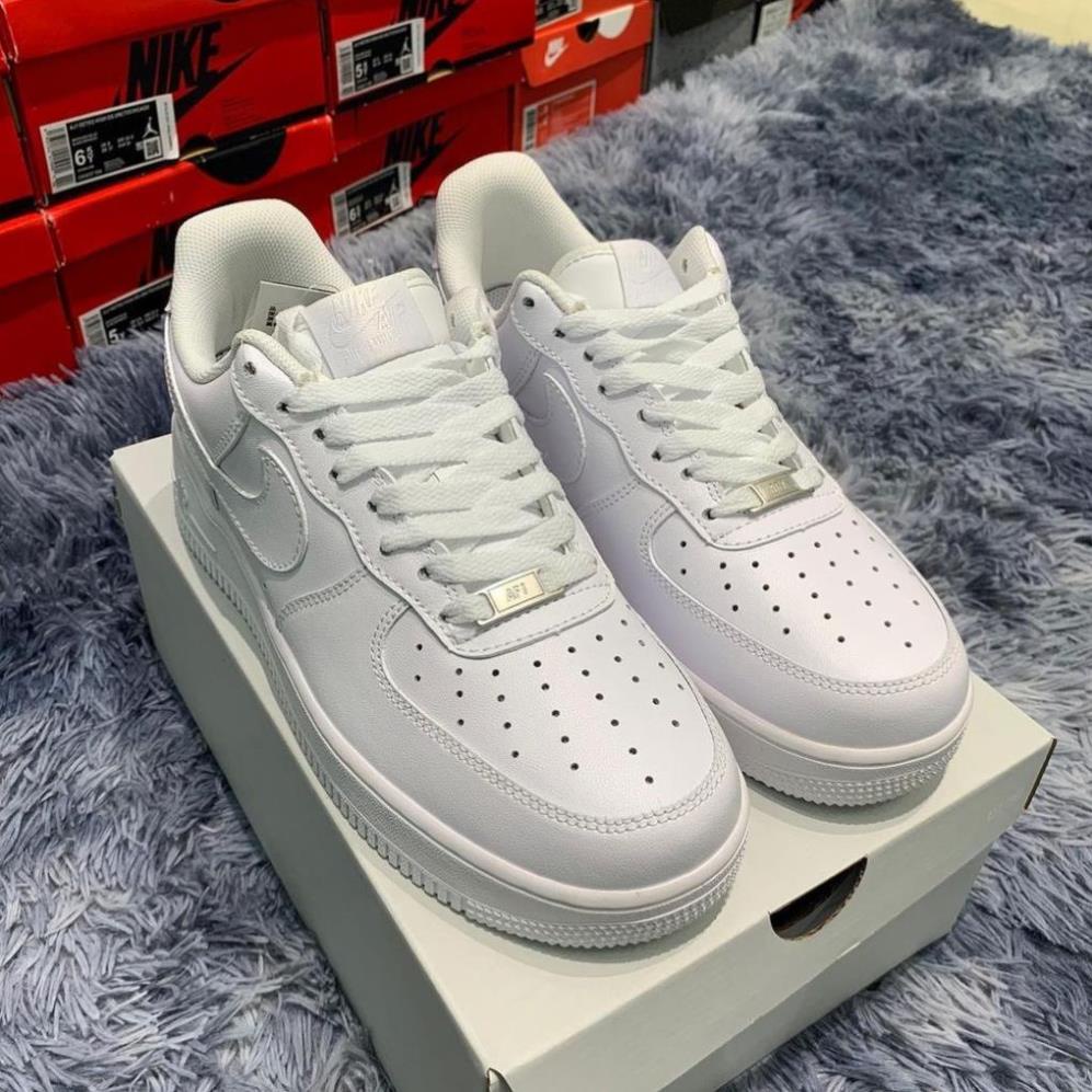 Giày Giá Rẻ Nam Nữ Nike Air Force 1 AF1 Trắng Cổ Thấp Đế Khâu, Giày Thể Thao Thời Trang Full Box Bill TCA 🌺