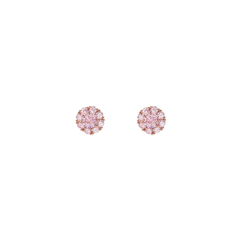 [Jiudolan] Khuyên Tai Kim Bạc Đính Đá Zircon Nhiều Màu Sắc Tinh Tế Thanh Lịch