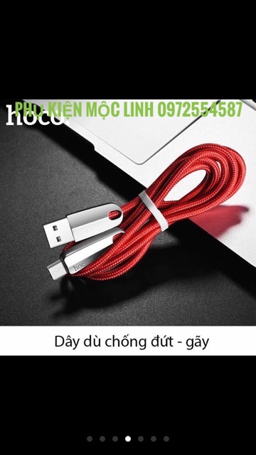 CÁP SẠC NHANH TỰ NGẮT CAO CẤP HOCO U35 CAO CẤP BẢO HÀNH 6 THÁNG CHO IPHONE SAMSUNG OPPO HTC XIAOMI TYPE C 5 6 7 8plus X