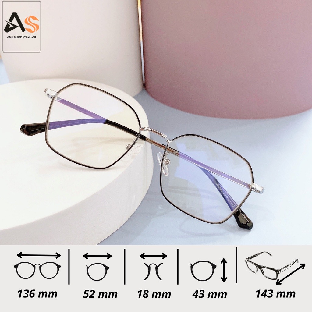 Gọng kính vuông kim loại thời trang nhiều màu sắc 29162