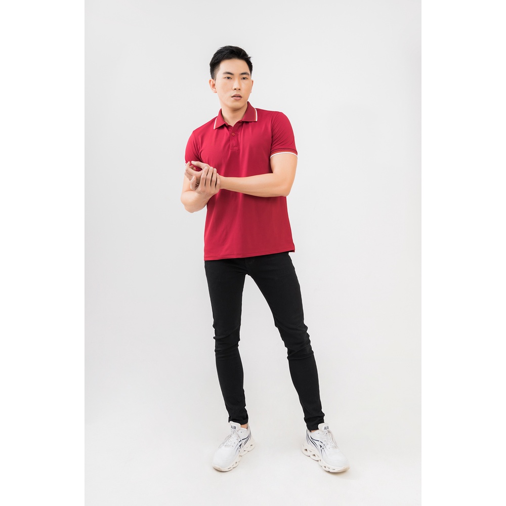 áo thun polo nam trơn chất vải cá sấu lacoste form rộng màu đỏ đô, áo phông có cổ unisex hàng hiệu chính hãng otherstyle