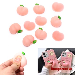 Oemperout❤Set 2 Đồ Chơi Mềm Dẻo Giảm Stress Hình Dáng Quả Đào Xinh Xắn
