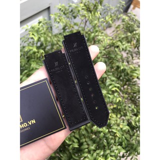 TẶNG TOVIT THAY DÂY Dây đồng hồ HUB nam da lộn màu đen case 42 ảnh thật 100% size 19 25 22