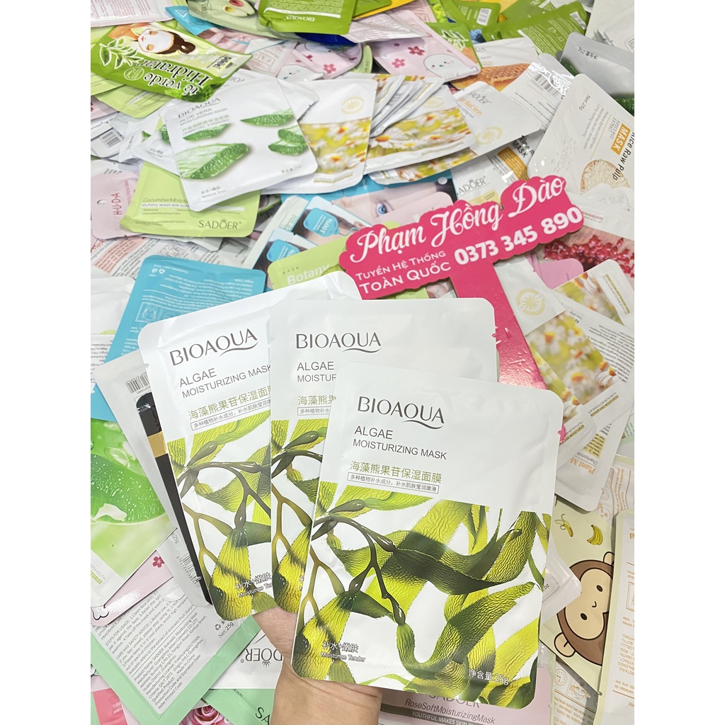 COMBO MẶT NẠ GIẤY CAO CẤP NỘI ĐỊA TRUNG CÁC HÃNG GIÁ RẺ HÃNG BIOAQUA, SODUER, HUDA