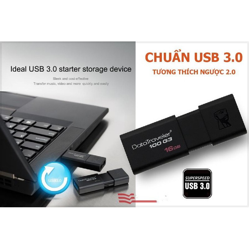 usb 3.1 kingtons G3 16gb hộp đen chính hãng