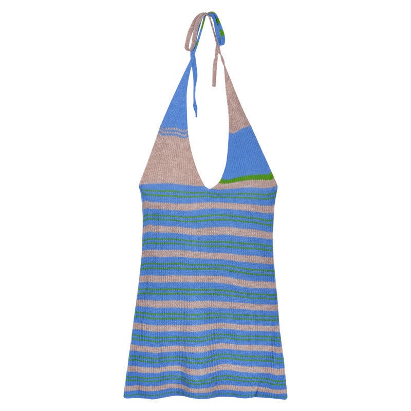 Đầm Len Sọc Cổ Yếm Thời Trang Hè 2021 Cho Nữ | BigBuy360 - bigbuy360.vn