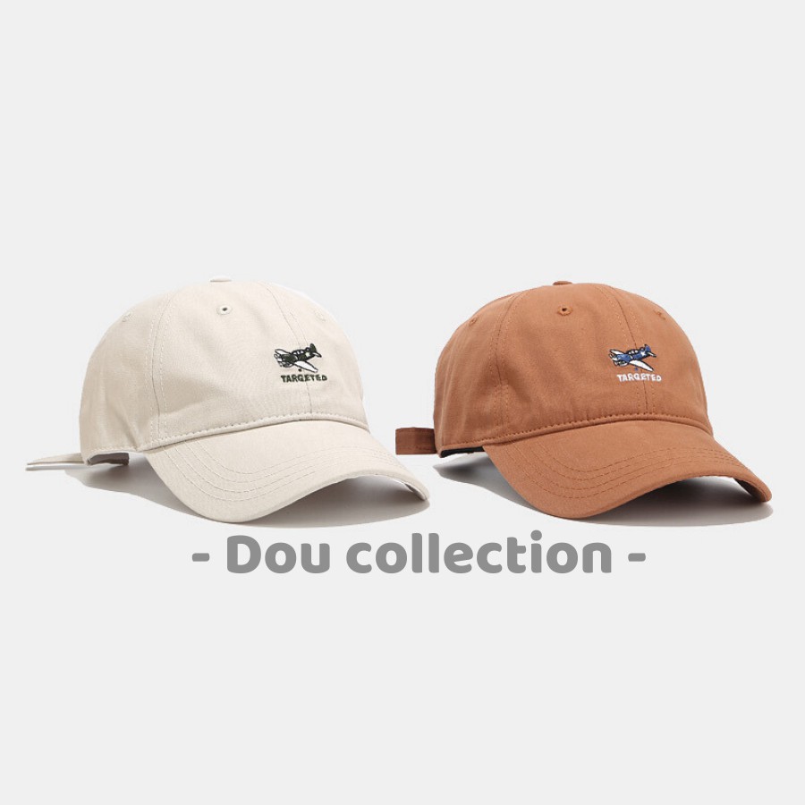 [Nowship2h] Mũ Lưỡi Trai (Nón Kết) Unisex Thiêu Logo Máy Bay Targeted - Chất Liệu Cotton - Mã NV025