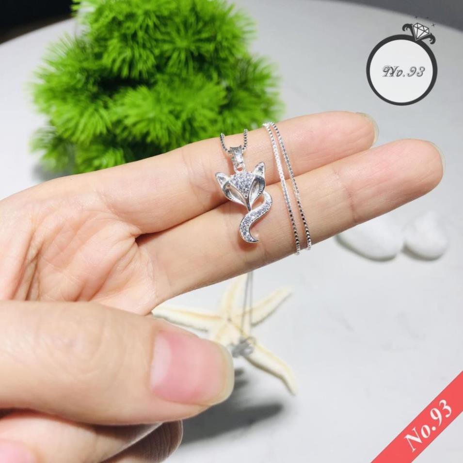 (BẠC CHUẨN)  DÂY CHUYỀN BẠC NỮ MẶT HỒ LY VÒNG CỔ BẠC NỮ ĐẸP TRANG SỨC NO.93