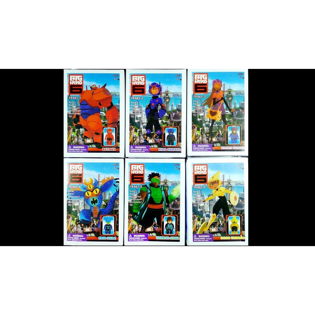 Mô hình lắp ráp Non Lego Big Hero 6  ( 6 hộp)
