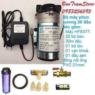 Bộ bơm máy phun sương 20 béc sử dụng máy bơm phun sương 24v HEADON 8377