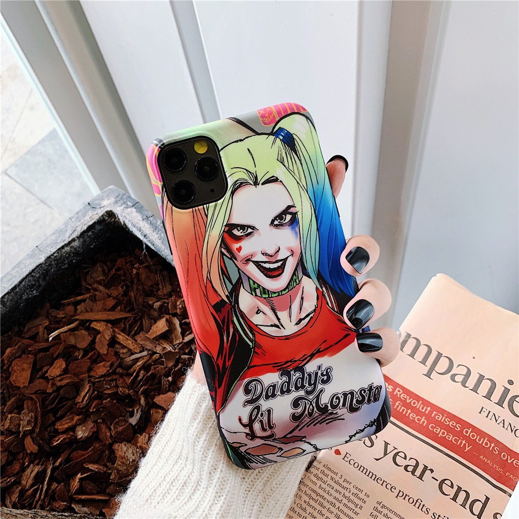 Ốp điện thoại nhựa dẻo in hình Joker/Harley Quinn cho iPhone 7/8 7P/8P X/XS/XR/MAX 11/11Pro/11PROMAX