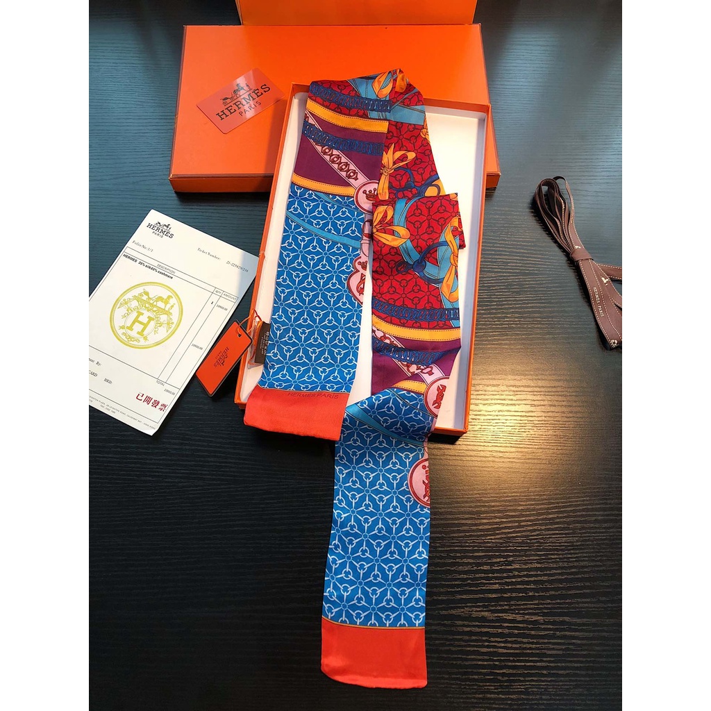 Khăn Choàng Cổ / Băng Đô Vải Lụa Màu Cam Thời Trang Cho Nữ