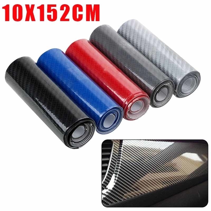 Miếng Dán Đề Can Vinyl Họa Tiết Sợi Carbon 5D Chống Trầy Chống Nước Bảo Vệ Thân Xe Hơi Xe Máy Xe Hơi