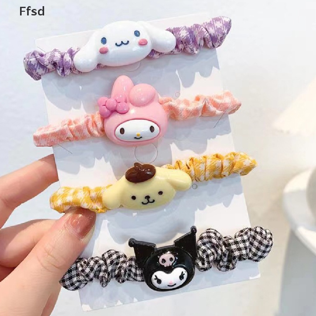 {Ffsd} Dây Cột Tóc Đuôi Ngựa Cỡ Lớn Họa Tiết Hoạt Hình Cinnamon