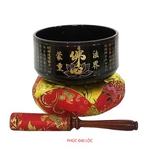 Bộ chuông tụng kinh Bát Nhã bằng đồng đường kính 11cm (CB4)