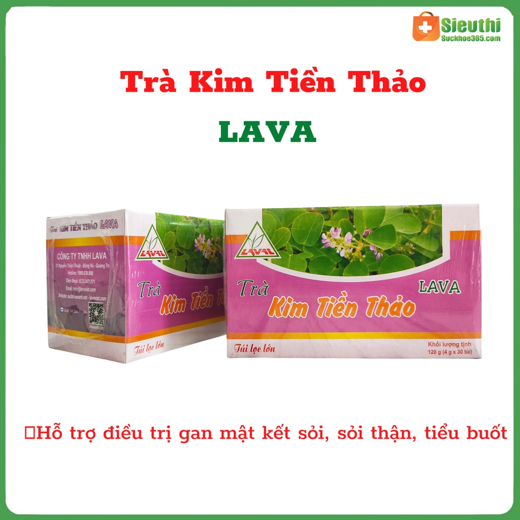 Trà Kim Tiền Thảo Lava Túi Lọc, Dành Cho Người Sỏi Thận, Túi Mật, Sỏi Bàng Quang, Tiết Niệu