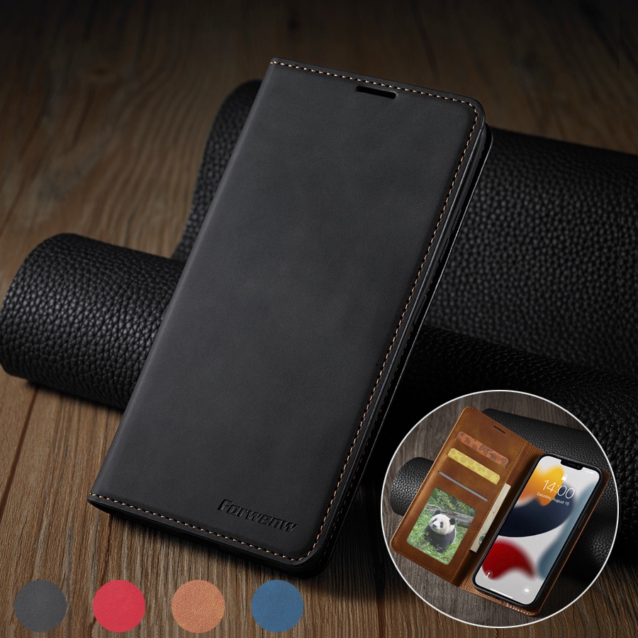 Bao Nắp Gập Chất Giả Da Nhiều Màu Cho Điện Thoại iPhone 13 12 11 Pro Max XS Max XR X 8 7 6S 6 Plus SE2022 5 5S SE