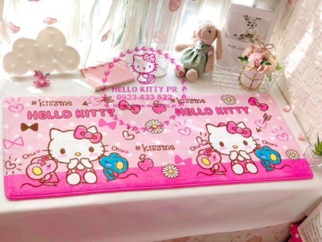 Thảm bông chống trơn trượt Hello Kitty