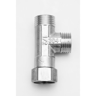 Tê chia nước bồn cầu ren trong ren ngoài  inox phi 21