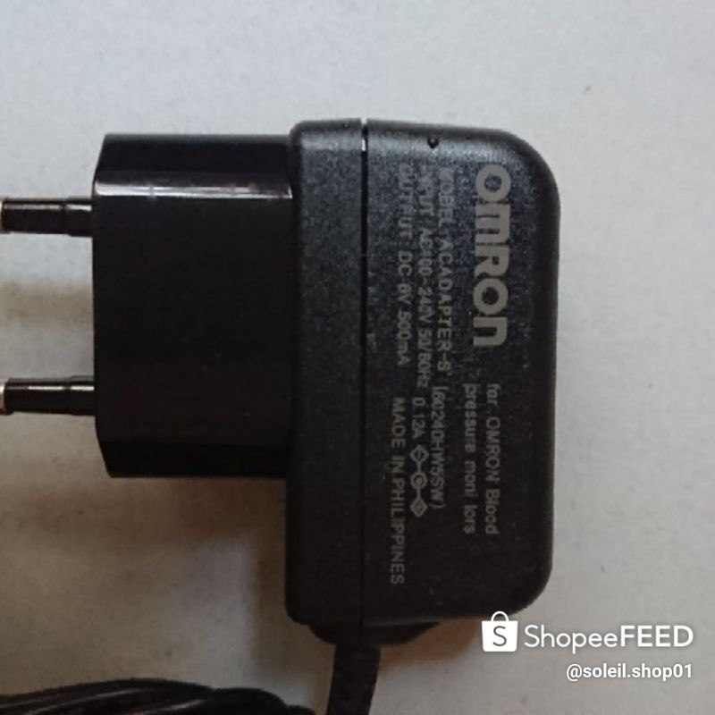 Bộ dây sạc, Adapter Omron [ Lỗi đổi mới trong 7 ngày] đổi ngồn điện cho máy đo huyết áp Omron - Soleil shop