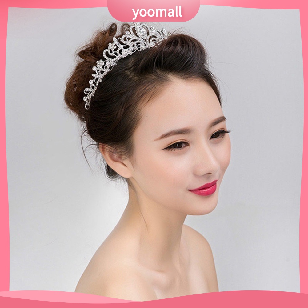Vương miện cô dâu đính đá thời trang