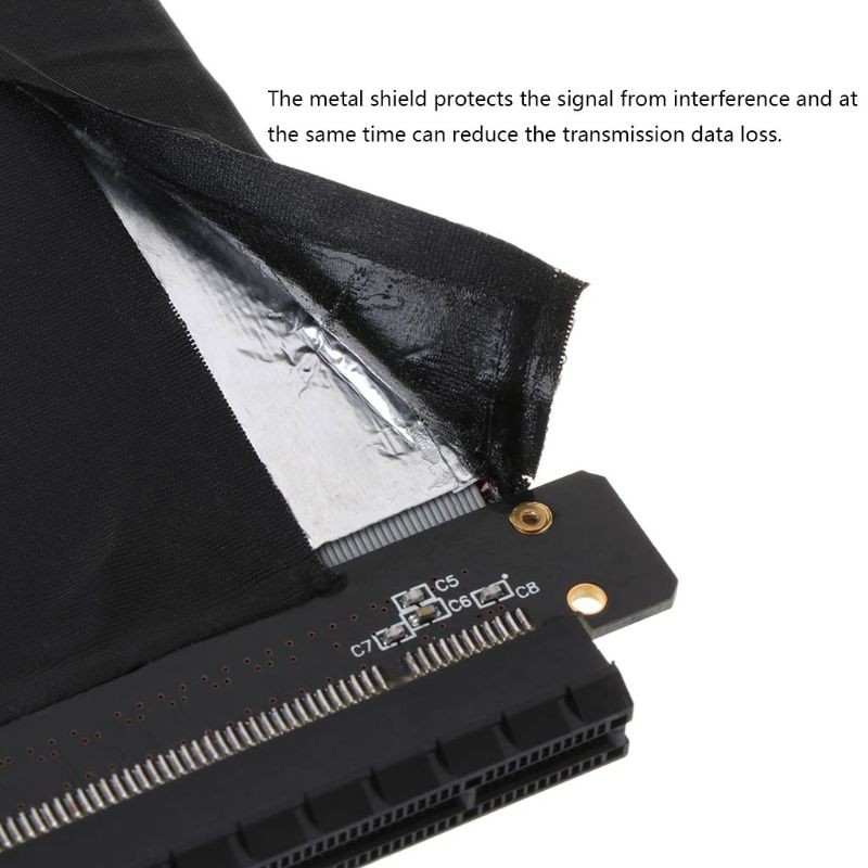PCI Express PCI-e3.0 16x Flexible Cable Card Extension Port Adapter High Speed
