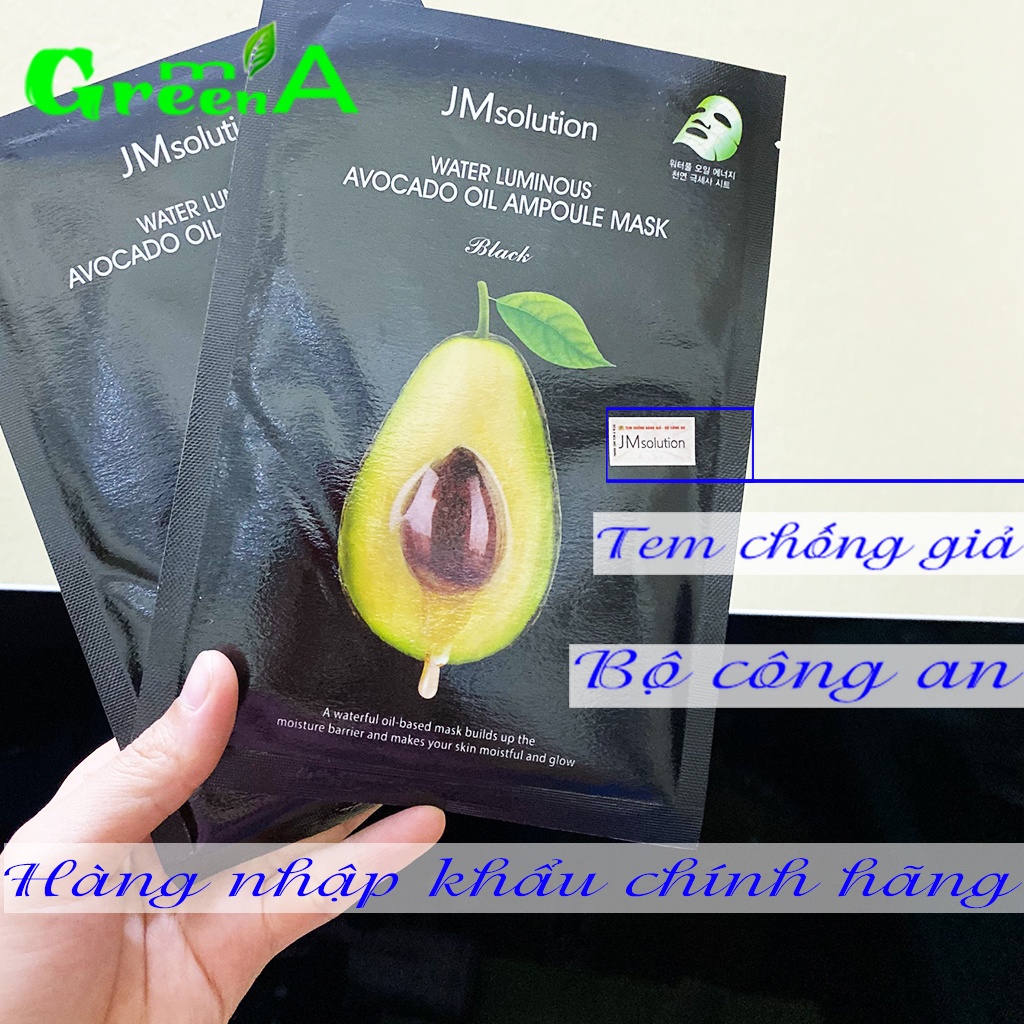 Mặt Nạ JM Solution Chiết Xuất Bơ Cấp Ẩm Dưỡng Da Mềm Mịn Ngừa Lão Hóa JM Solution Avocado Oil Ampoule Mask [HỘP 10 MẾNG]