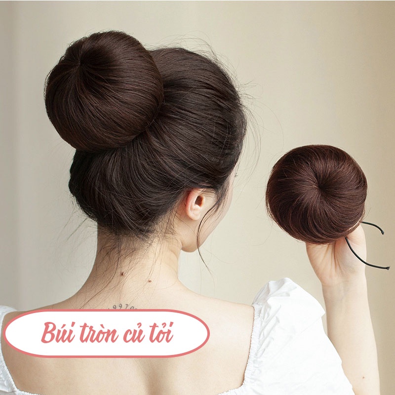 Búi tóc giả cho nữ Koty Beauty, tóc búi xoăn, búi tròn, búi hoa sang trọng quý phái