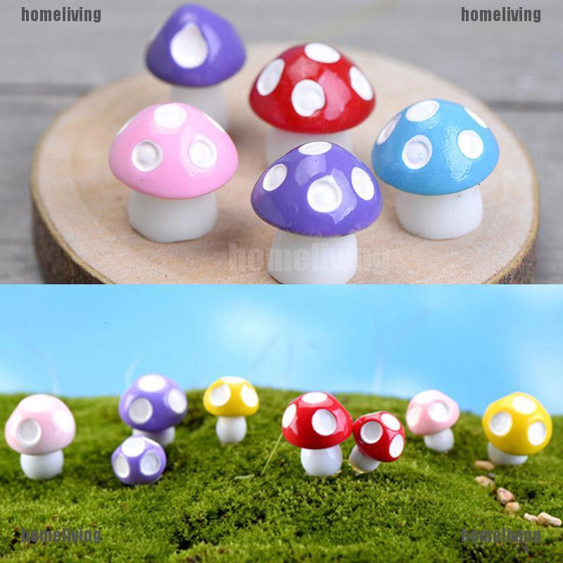 Bộ 10 Cây Nấm Mini Trang Trí Sân Vườn