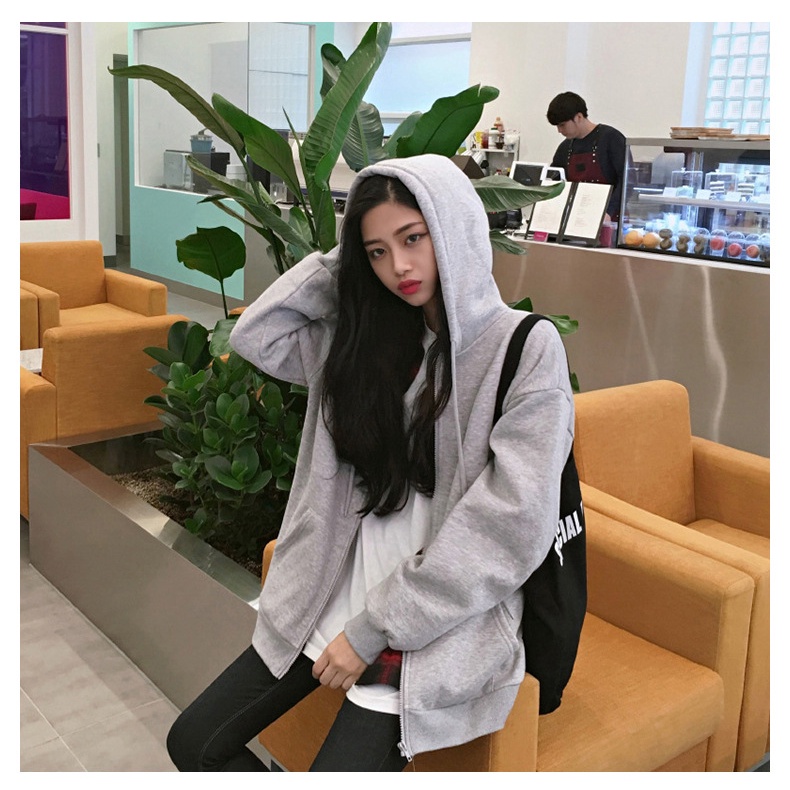 Áo Khoác Hoodie Unisex Chất Dày Đẹp Chất Nỉ Form Rộng Sweater Ulzzang Zinti AK07