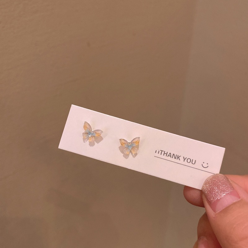 Hoa Tai Hình Bướm Đính Đá Sang Trọng Cho Nữ