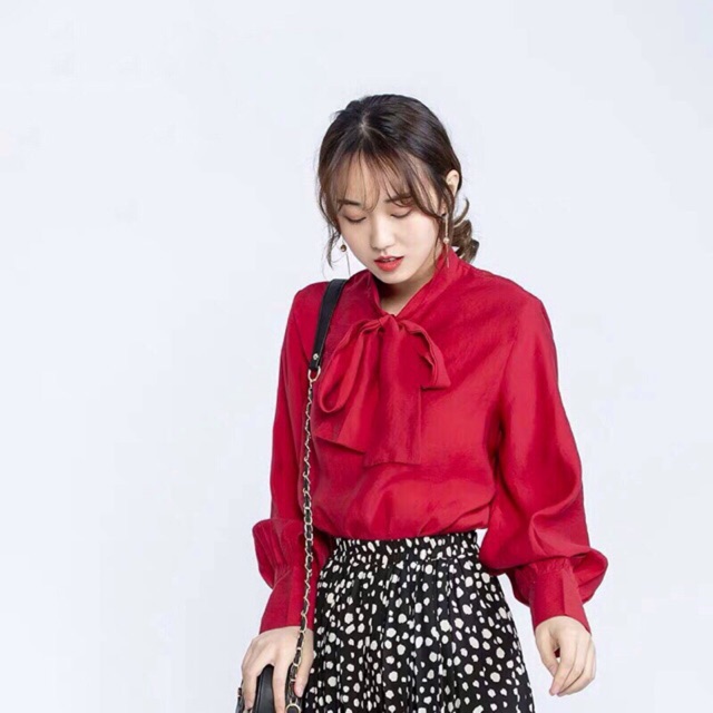 [ FREESHIP] Sơ mi lụa tằm nơ cổ 3 màu 💖[SƠ MI CONG SƠ] 💖[GIAM GIA] | BigBuy360 - bigbuy360.vn