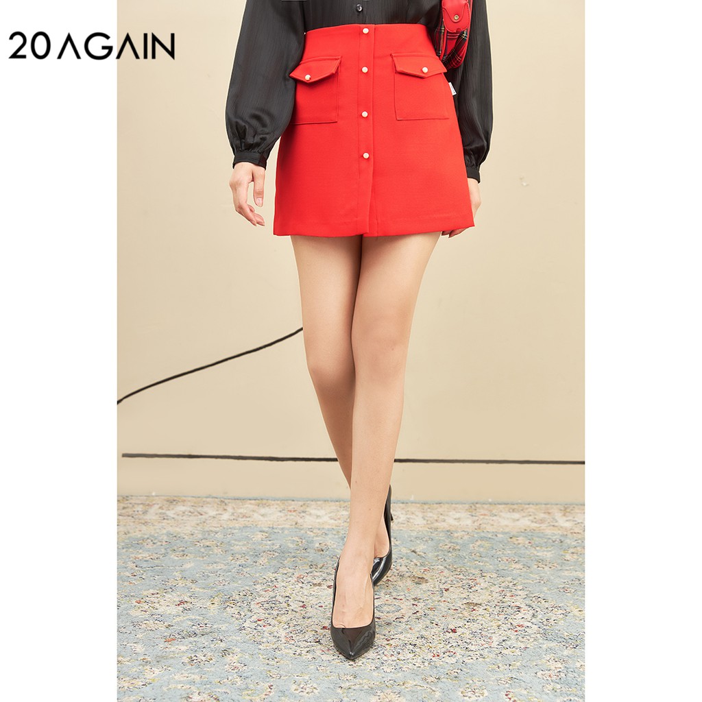 [Mã WABR20AG15 giảm 10% đơn 99K] Chân váy dáng A túi ốp 20AGAIN, thiết kế trẻ trung nhiều màu, đủ size JAW0712 | BigBuy360 - bigbuy360.vn