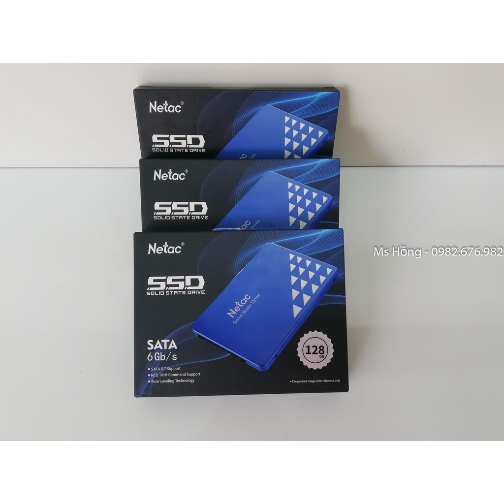 Ổ cứng SSD 128GB Netac SATA III 6Gb mới bảo hành 3 năm - lắp trong cho máy bàn, laptop, AIO, Macbook, Imac, hoặc làm box
