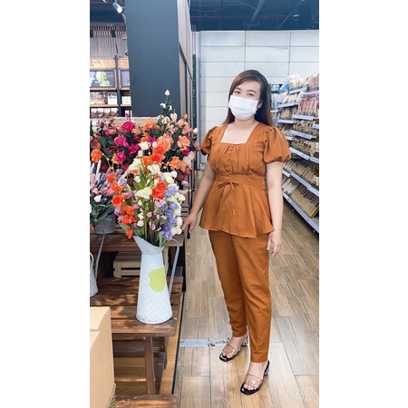 Sét Peplum Nút Bọc Bigsize 55kg Đến 100kg