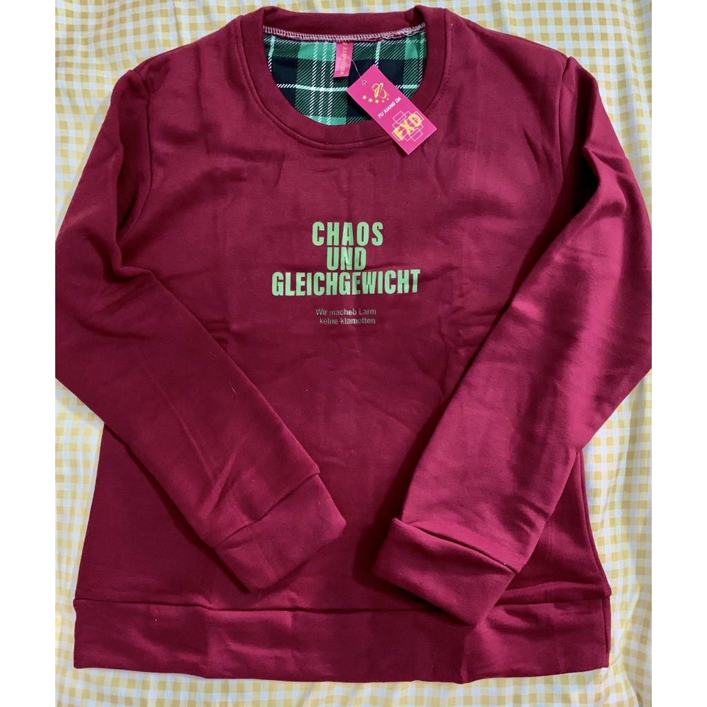 Áo nỉ chần bông sweater in hình dễ thương | BigBuy360 - bigbuy360.vn