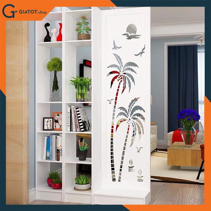 Vách ngăn liền 2 kệ hình cây dừa độc đáo GTS338