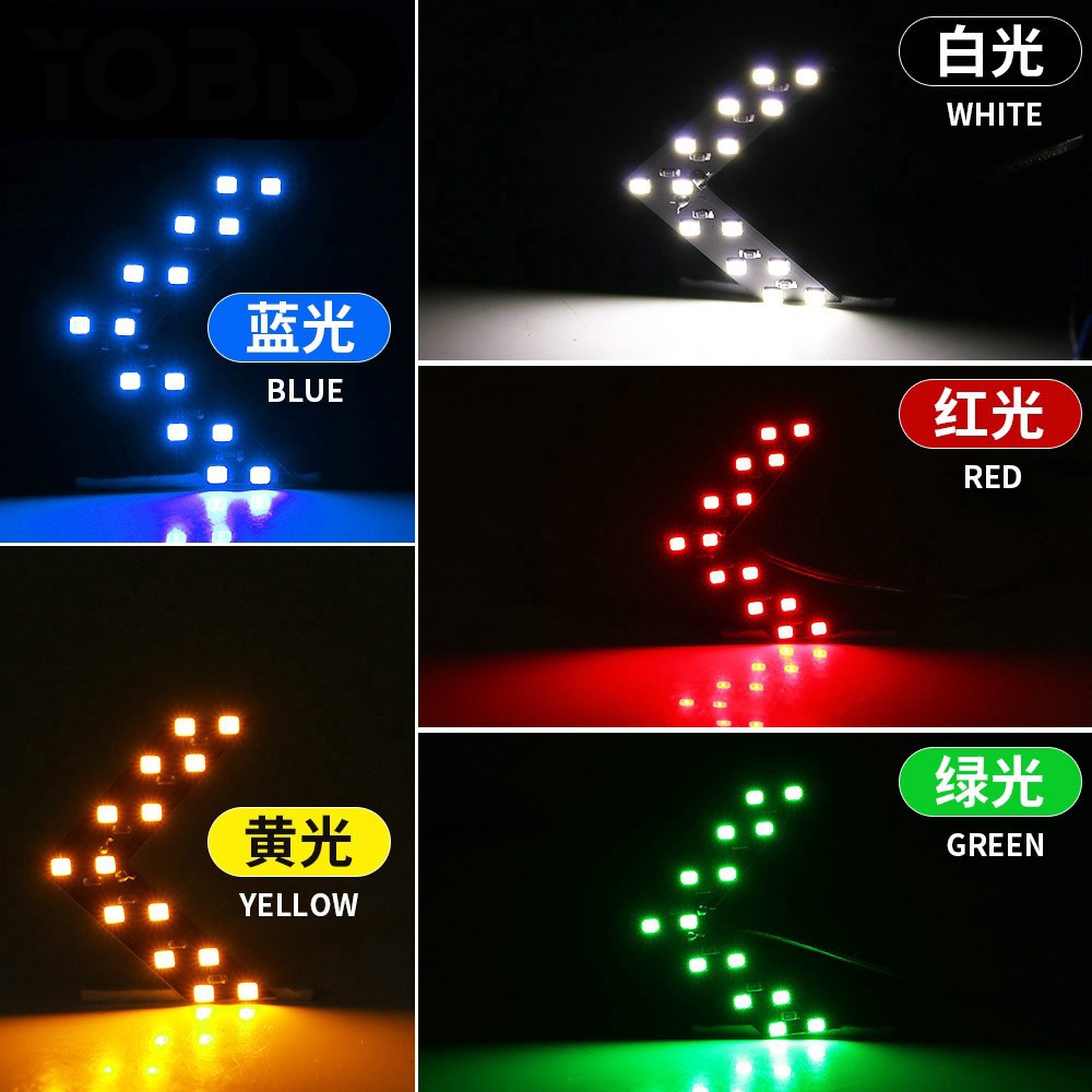 Bộ 2 Đèn Led Tín Hiệu Hình Mũi Tên Chất Lượng Cao Gắn Gương Chiếu Hậu Xe Hơi