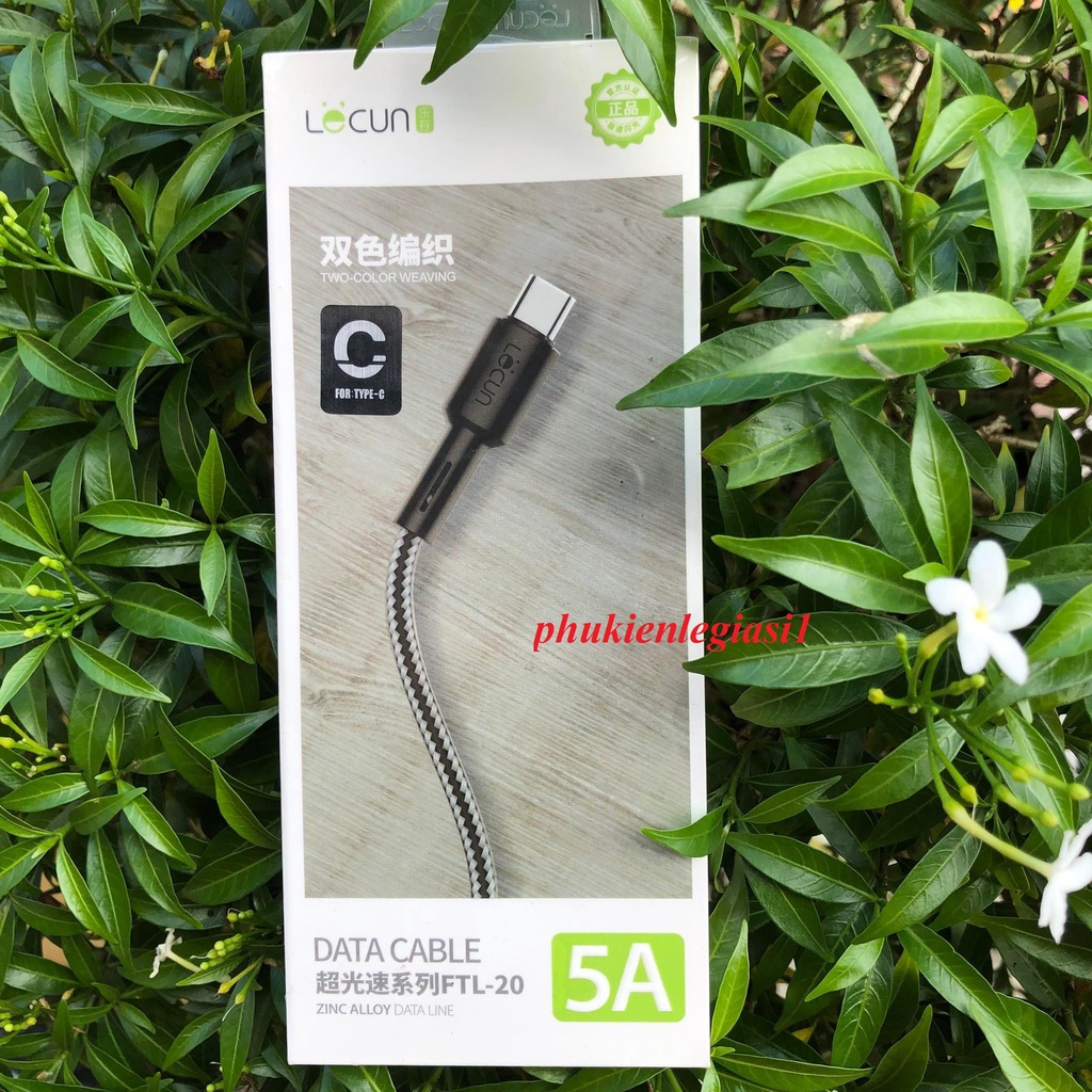 (Loại tốt)Cáp sạc dây dù C Lecun GS10 (FTL20) BỌC DÙ Micro usb Type C Lightning Iphone