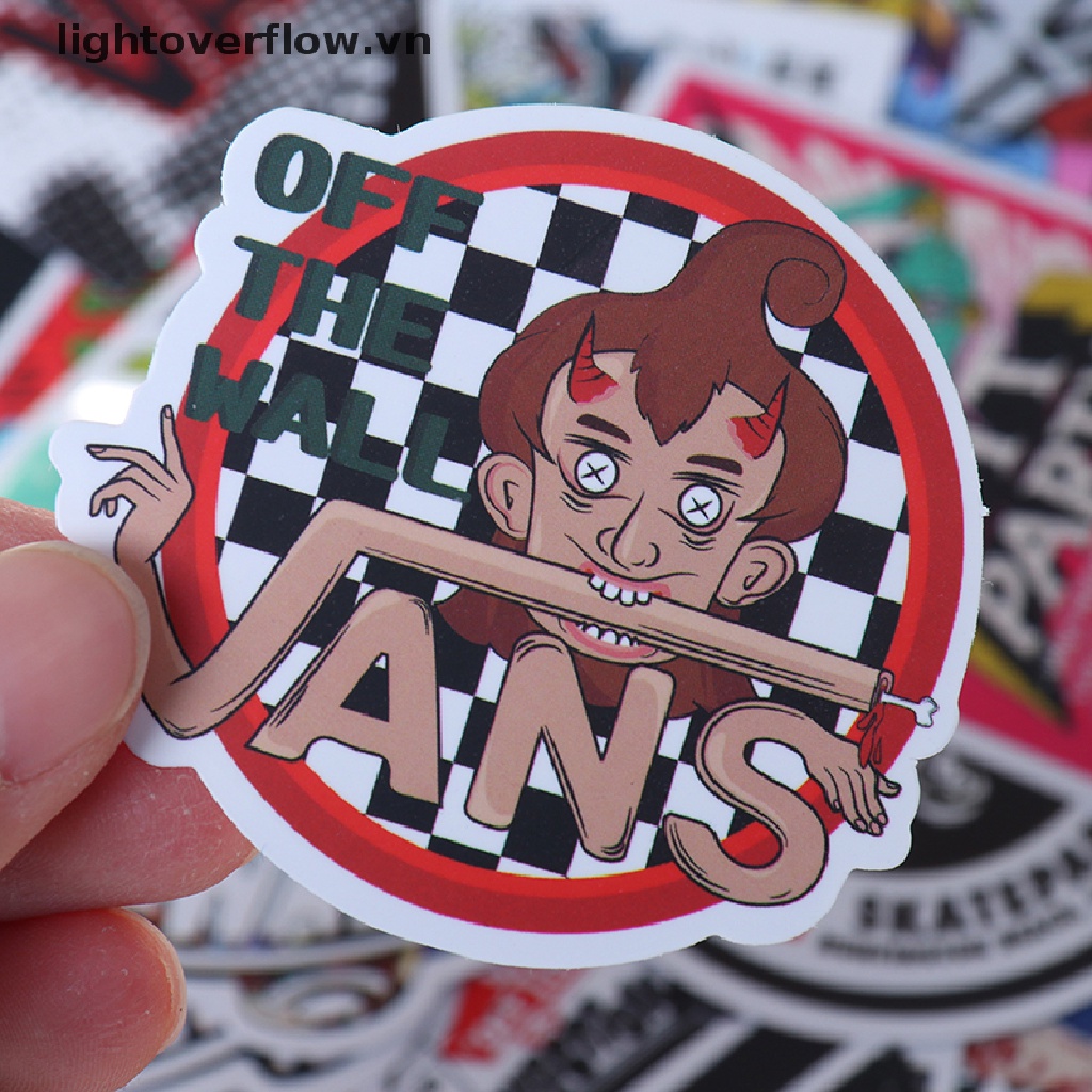 VANS Set 100 Miếng Dán Trang Trí Ván Trượt / Laptop / Xe Đạp / Xe Hơi Họa Tiết Graffiti Độc Đáo