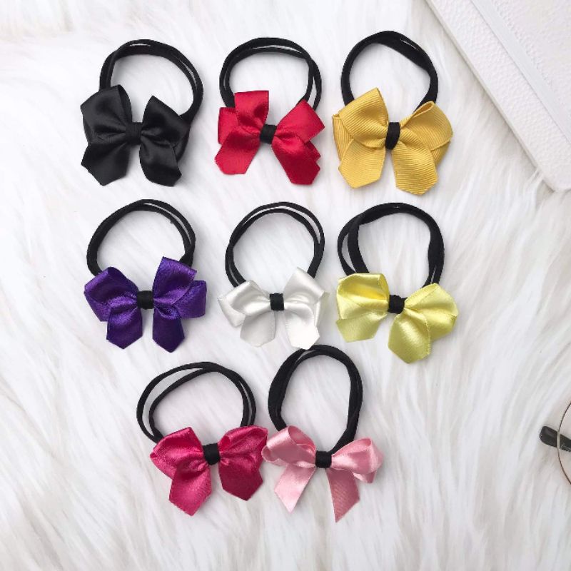 Sét 10 cột buộc nơ trơn giản đơn thời trang giá sỉ