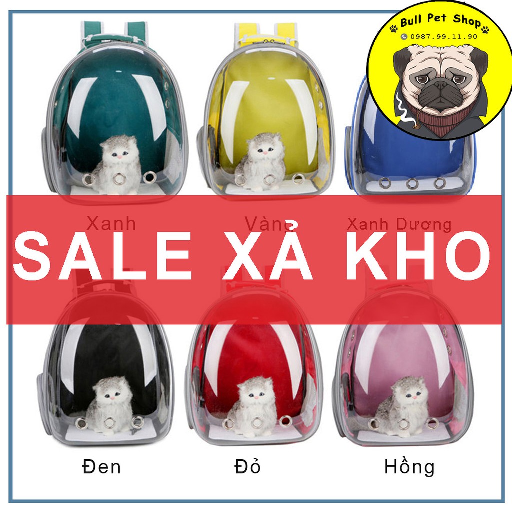 Balo Phi Hành Gia Trong Suốt Balo Vận Chuyển Chó Mèo Chất Liệu Cao Cấp Cho Thú Cưng Dưới 7Kg